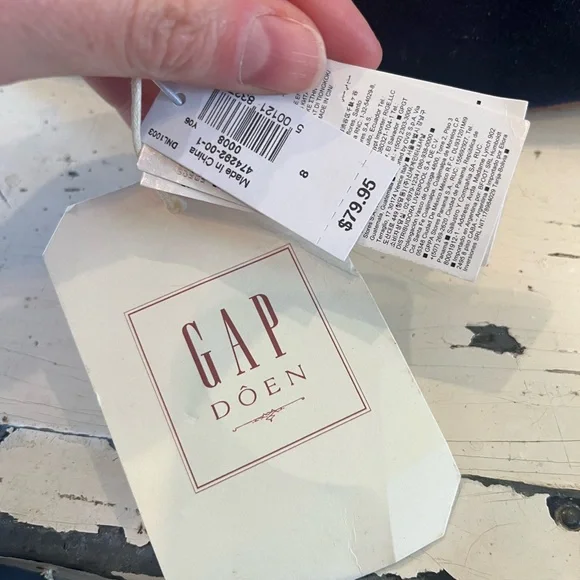 GAP Doen Collection Tag Blue Velvet Ballet Flats - Picture 3 of 6